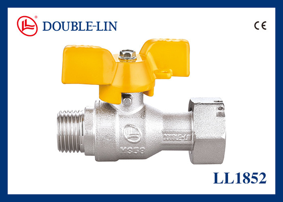 DIN259 긴 나사산 72.5 PSI 황동 가스 밸브 PTFE 씰