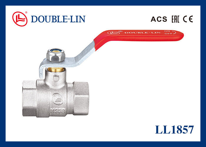 전체 흐름 여성 / 여성 1 2 청동 볼 밸브 평면 레버 핸들