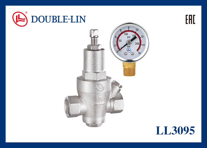16 바 황동 감압 밸브 1/2" ~ 2" 32℉ ~ 176℉ 작동 온도 BS2779 나사산